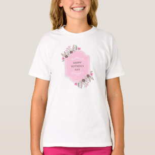 Elegante Floral feliz Día de la Madre Camisa