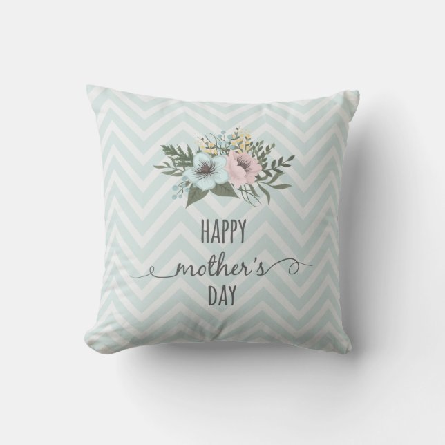 Elegante Floral feliz Día de la Madre | COJÍN DECO (Anverso)