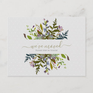 Elegante floral hemos movido la Invitación de escr