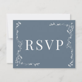 Elegante Floral Leaf Classic Wedding RSVP