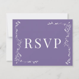 Elegante Floral Leaf Classic Wedding RSVP