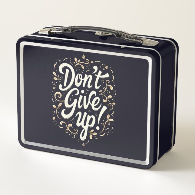 Elegante floral "¡No te rindas!" Motivador (Reverso)