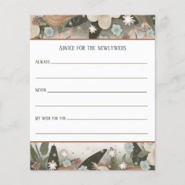 Elegante Floral Nuevas tarjetas de consejo de ines