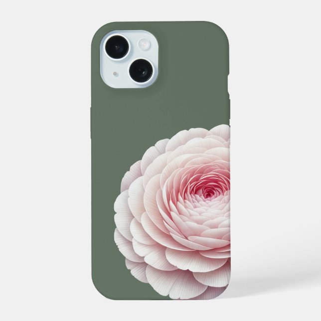 Elegante Floral Rosa Verde Salvia (Reverso )