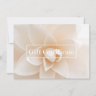 Elegante Floral Salon Spa Certificado de Regalo de