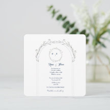 Elegante Floral Salva la Fecha – Tarjeta de Boda P