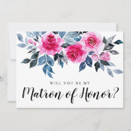 Elegante Floral Serás Mi Tarjeta De Honor
