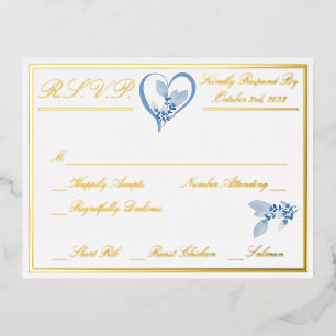 Elegante Floral Tarjeta de Respuesta de Boda Blanc