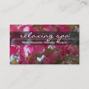 Elegante, floral, tarjeta de visita del balneario