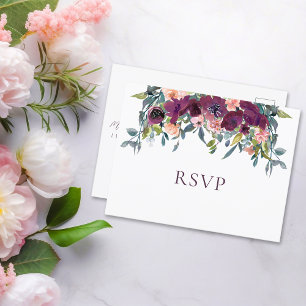 Elegante Floral Tarjeta Postal de Invitación de