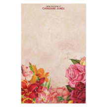 Elegante Floral Vintage | Papel Vintage | Colorido