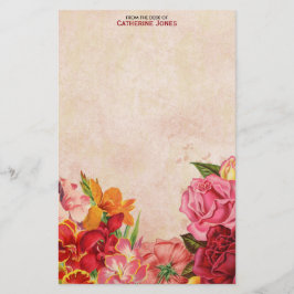 Elegante Floral Vintage | Papel Vintage | Colorido