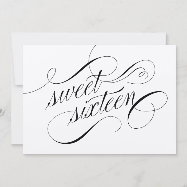 Elegante Florencia dulce formal 16 invitaciones (Anverso)