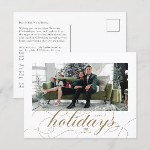 Elegante Flourier tarjeta postal de vacaciones de 