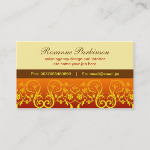 elegante folden la tarjeta de visita amarilla del