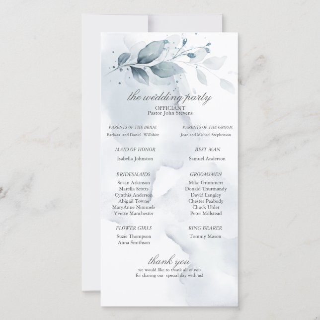 Elegante Foliage azul turbio2 (Reverso)