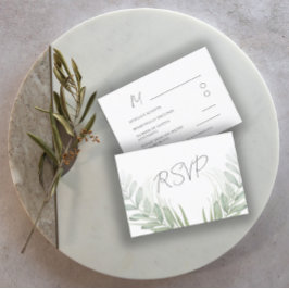 Elegante Foliage Botánico Sage Green RSVP