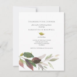 Elegante Foliage de invitaciones a la reunión de A