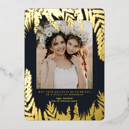 Elegante Follaje | Tarjeta de Colaje de Fotos de H