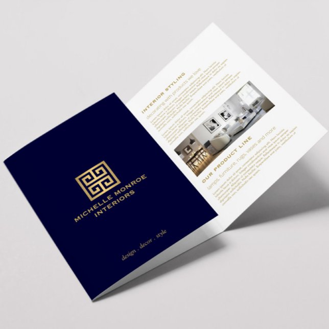 Elegante Folleto de la Marina Griega Clave Azul In (Subido por el creador)