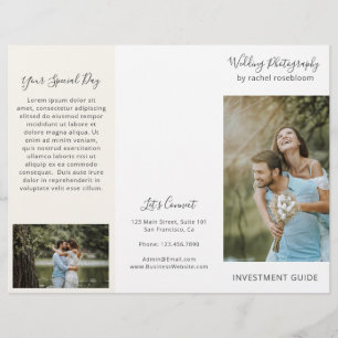 Elegante Folleto de negocios de fotografía con mar