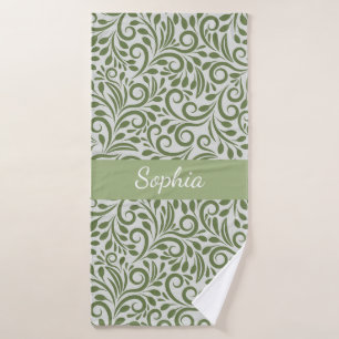 Elegante forma verde orgánica arte para regalos