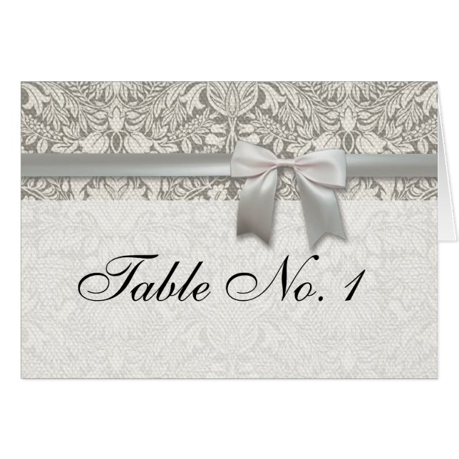 elegante formal brocado de encaje damasco blanco (Anverso (Horizontal))