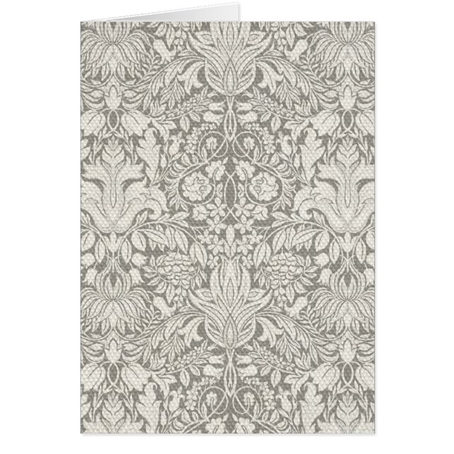 elegante formal brocado de encaje damasco blanco (Frente)