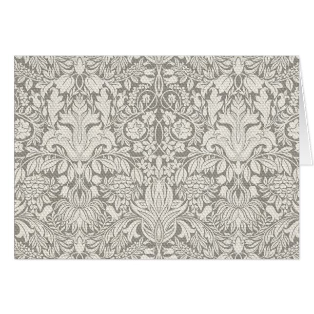 elegante formal brocado de encaje damasco blanco (Anverso (Horizontal))