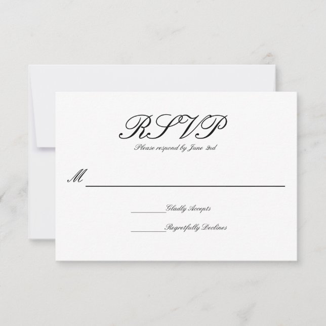 Elegante formal simple - RSVP (Anverso)