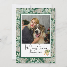 Elegante foto botánica Navidad vintage