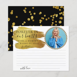 Elegante foto comparte tarjeta de funeral de memor