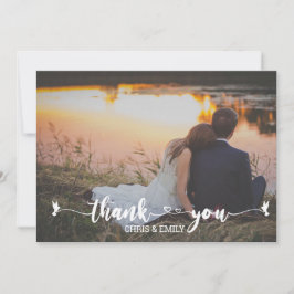 Elegante foto Corazón y caligrafía de pájaro Graci