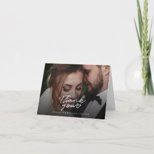 Elegante Foto de Boda con Agradecimiento Escrito a