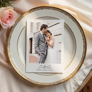 Elegante foto de boda de amor y agradecimiento min