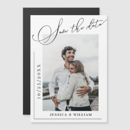 Elegante foto de boda Guardar la tarjeta magnética