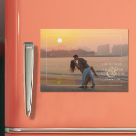 Elegante foto de boda Guardar la tarjeta magnética