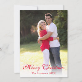 Elegante foto de escritura roja Feliz Navidad