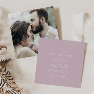 Elegante foto de la foto Lilac Invitaciones a la b