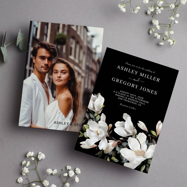 Elegante foto de la invitación a la boda de Magnol (Subido por el creador)