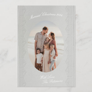 Elegante foto de Navidad con encaje estampado vint