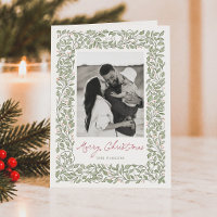 Elegante Foto de Navidad con Vegetación Botánica
