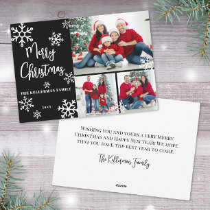 Elegante Foto de Navidad en Blanco y Negro