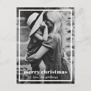 Elegante foto de Navidad moderna con borde