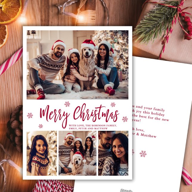 Elegante Foto de Nieve con Guión Rojo Navidad 4 (Subido por el creador)