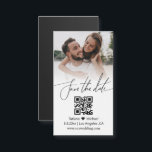 elegante foto de pareja de código qr guardar el im<br><div class="desc">elegante y elegante foto de pareja de código qr guardar el imán de fecha</div>
