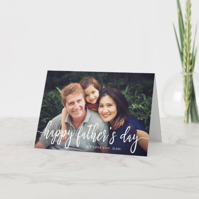 Elegante foto de texto tarjeta de felicitación del (Anverso)