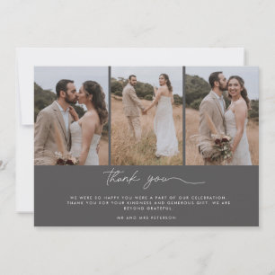 Elegante Foto de Tres Bodas Agradecimiento