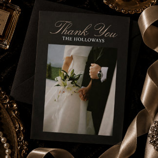 Elegante Foto Editorial de Boda Agradecimiento