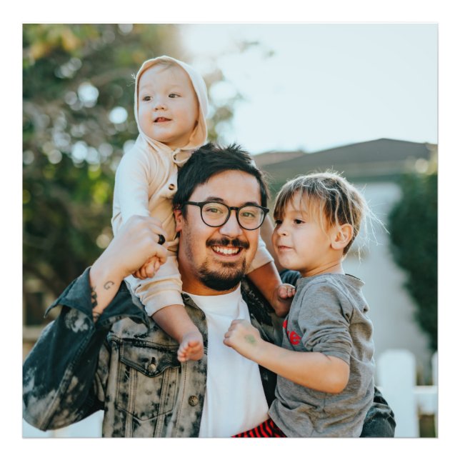 Elegante foto familiar Personalizado moderna (Frente)